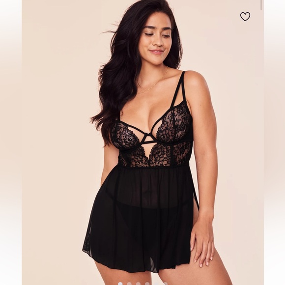 Adore Me Other - NEW Adore Me Rae Black Lace Sheer Underwire Nightie Lingerie, Size 3X